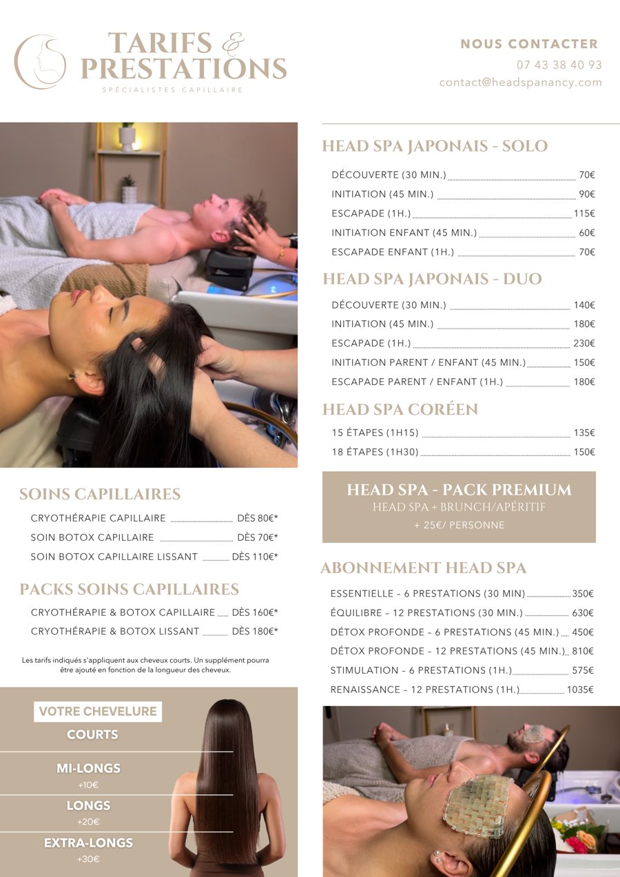 Flyer C&S Nancy — verso, tarifs et prestations